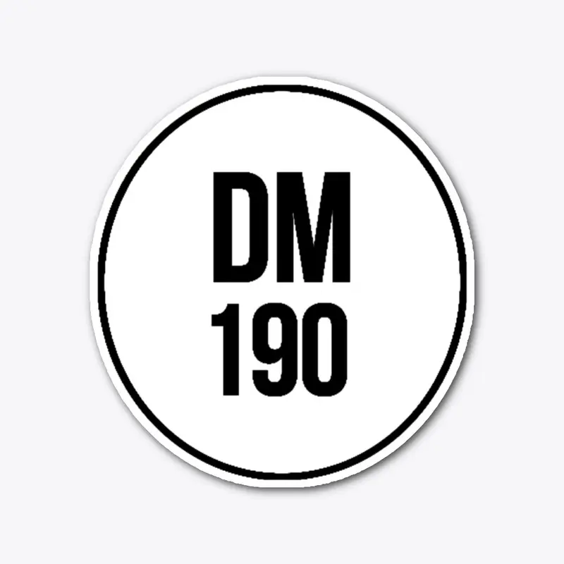 DM 190 THE ORIGINAL DIE CUT STICKER